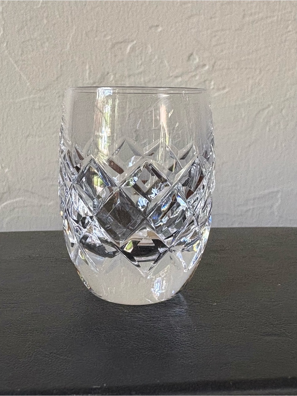 Vintage Waterford Crystal Alana pattern shot glass signed etched hallmark